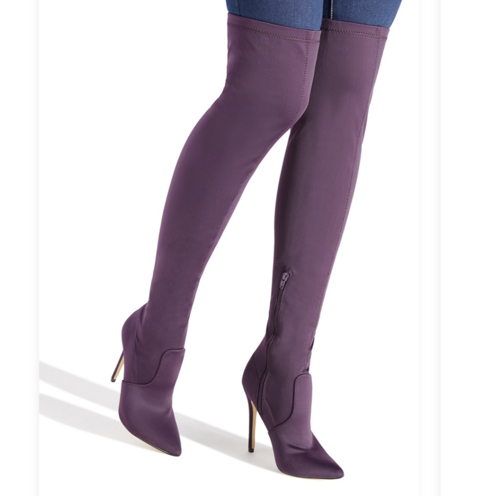 Purple Over the Knee Boots